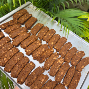 Coffee & Caco nibs biscotti